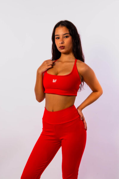 Top Cruzado Lisa Vermelho Energy